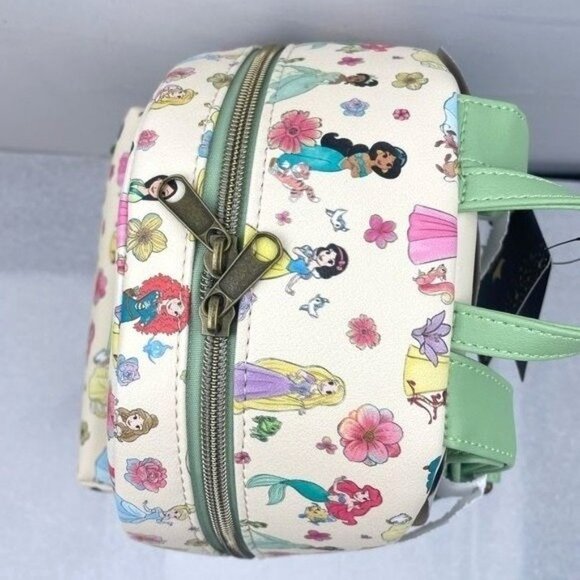 Loungefly Disney Chibi Princess Floral Mini Backpack & Cardholder (#999136) - Picture 7 of 8